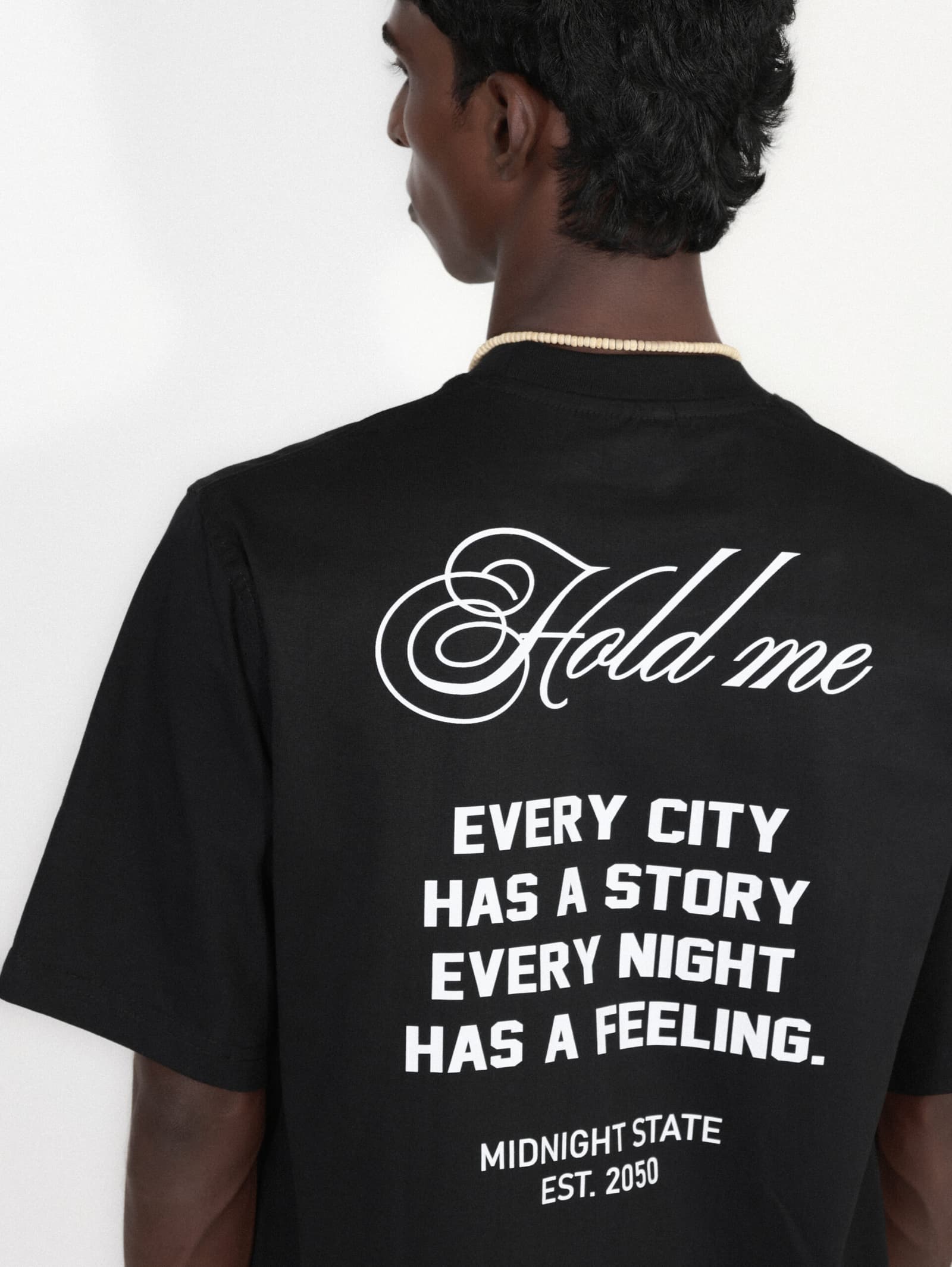 SLOGAN PRINT BLACK T SHIRT 5