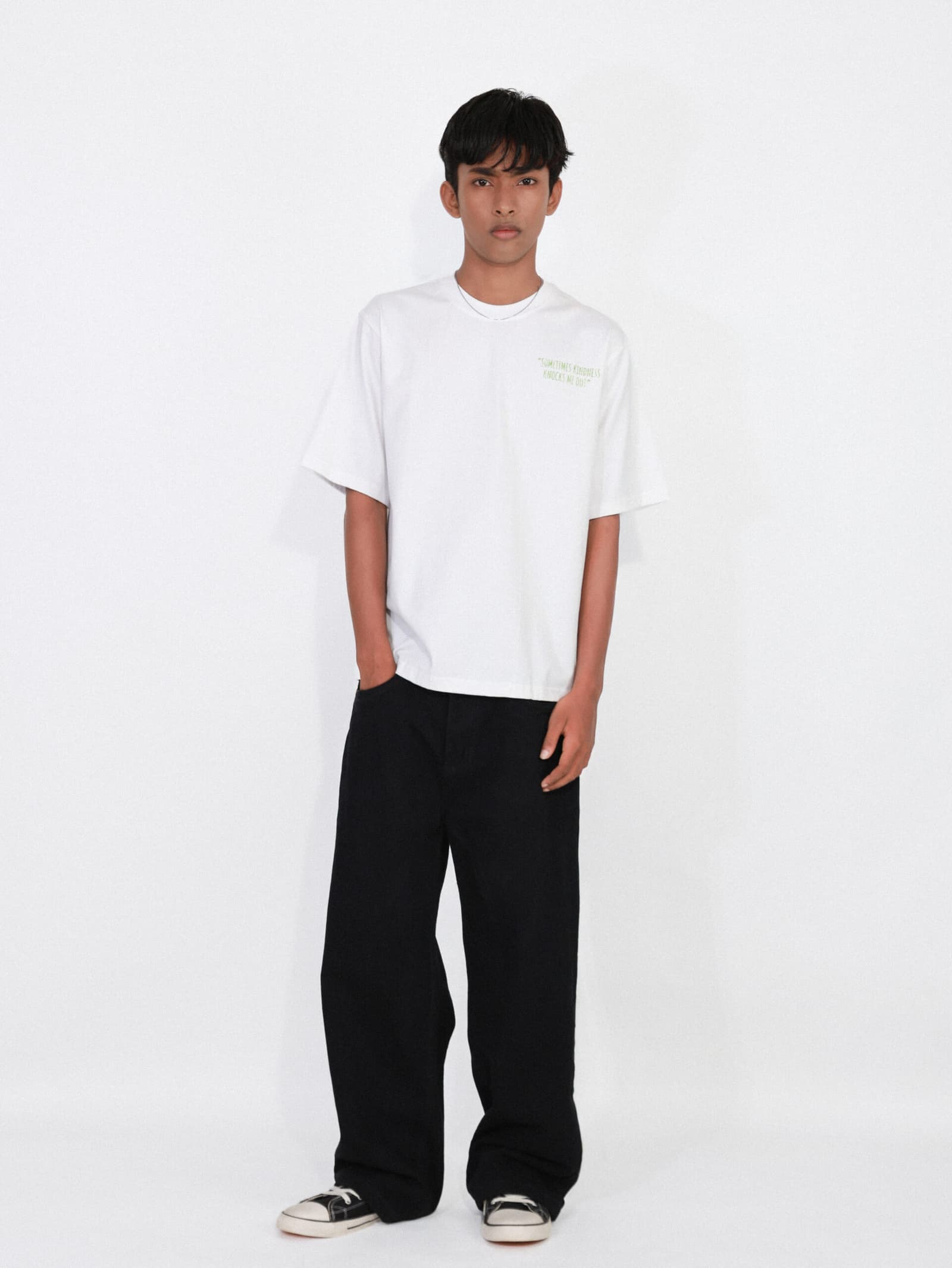 SLOGAN PRINT WHITE T SHIRT 2
