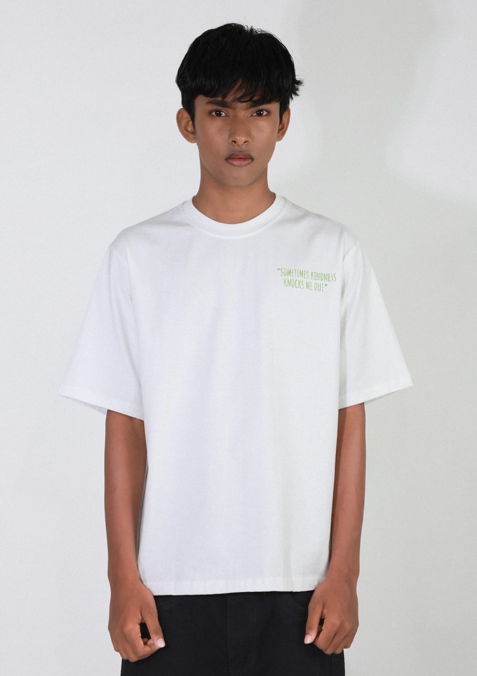 SLOGAN PRINT WHITE T SHIRT