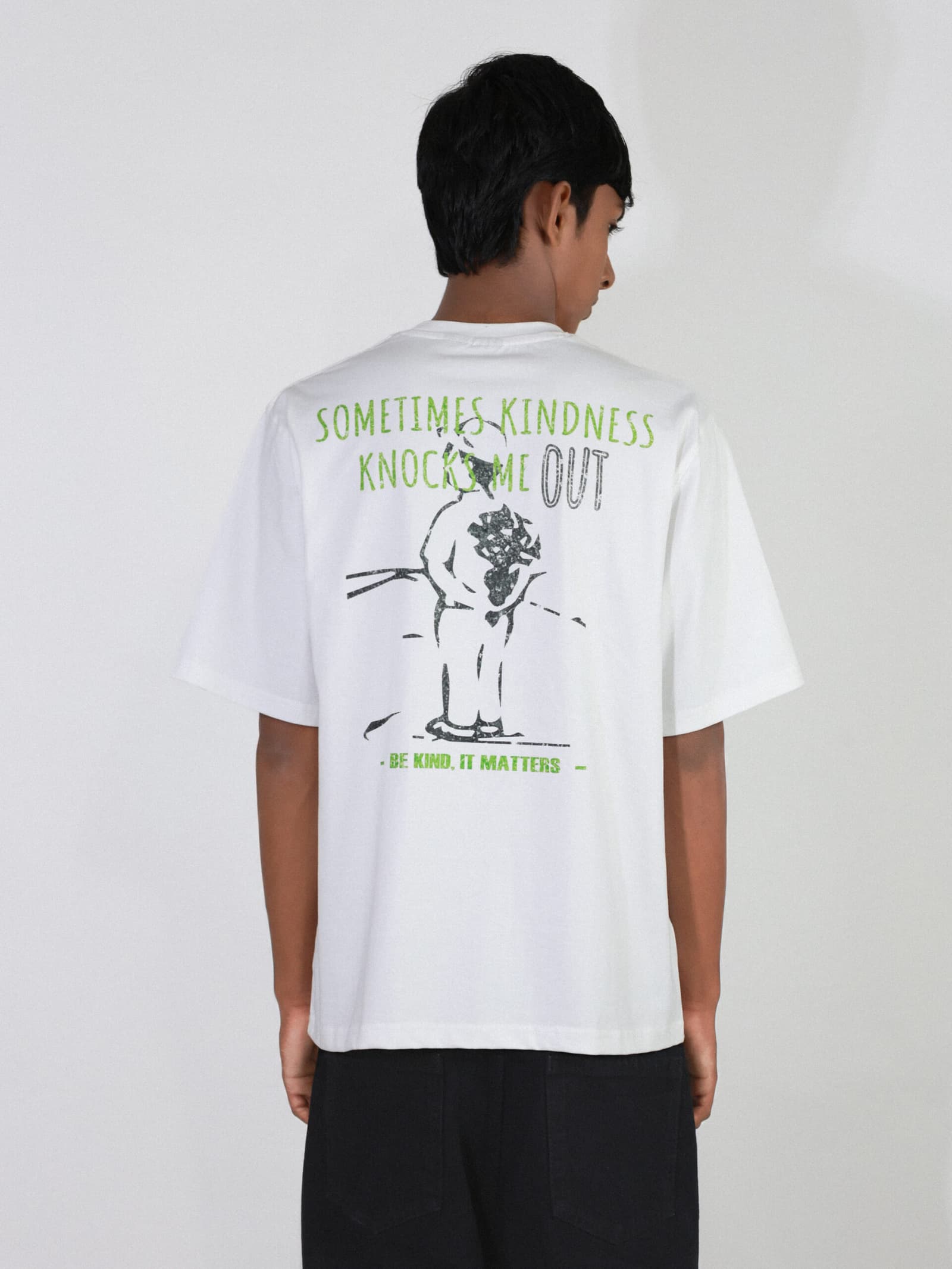 SLOGAN PRINT WHITE T SHIRT 3