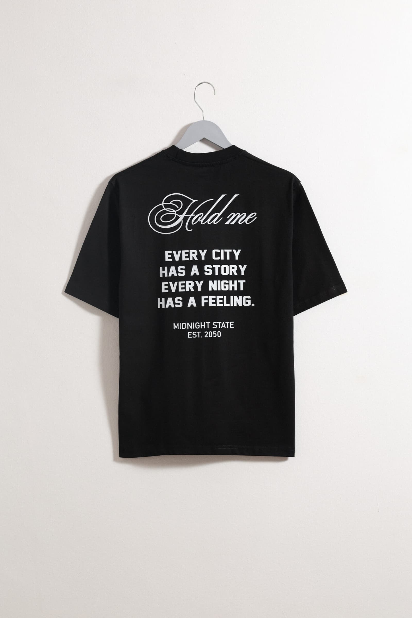 SLOGAN PRINT BLACK T SHIRT 8